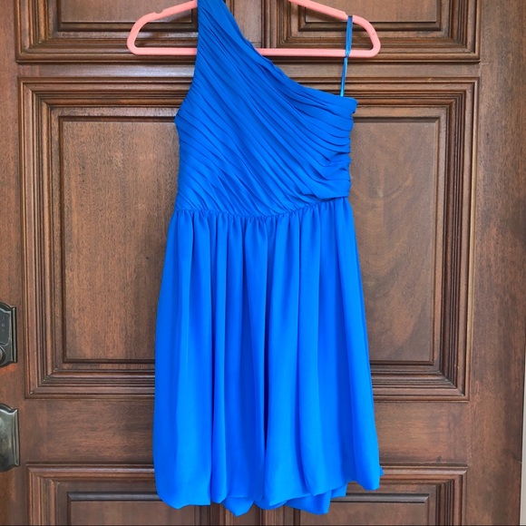 Gianni Bini One Shoulder Blue Cocktail Dress sz 6 - Picture 7 of 7